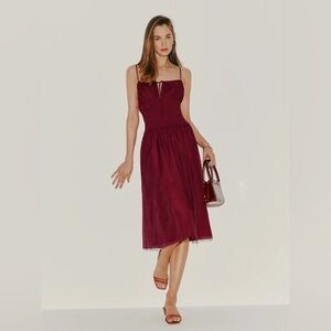 Reformation Layla Dress • Red • New With Tags • Zipper Needs Repair